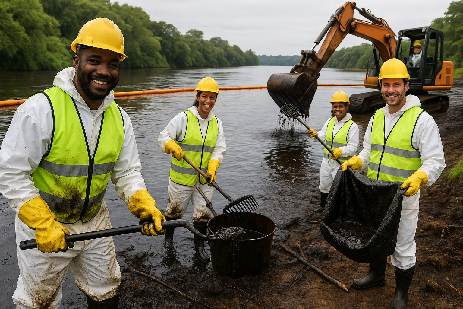 Qua Iboe River oil spill cleanup